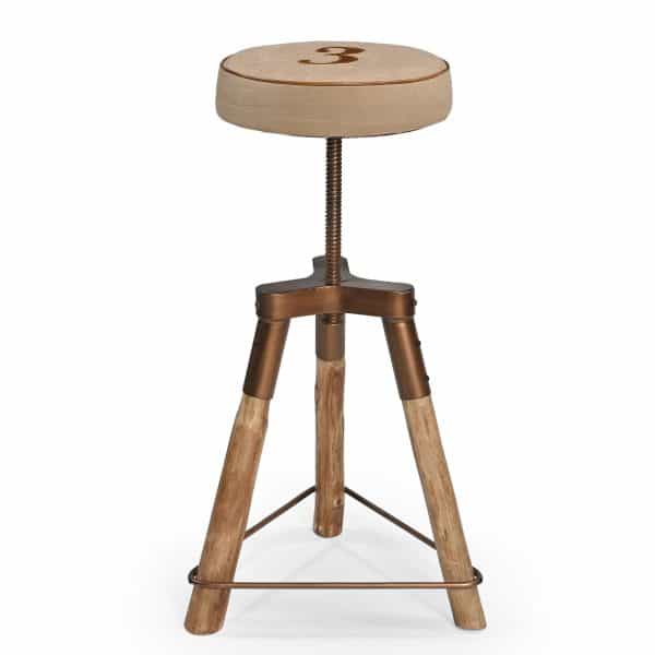 INDUSTRIAL NUMBER 3 WIND UP BAR STOOL - Image 2