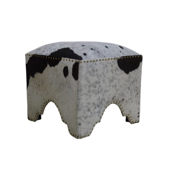 HAND MADE HAND CRAFTED COW OTTOMAN - Image 2