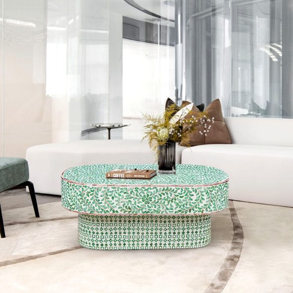 AMELIA OVAL MOTHER OF PEARL COFFEE TABLE - Image 2