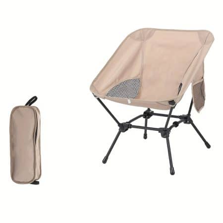 black and khaki set of portable, comfortable and perfect camping chairs - Image 2