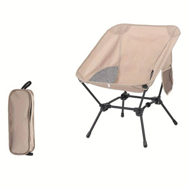 black and khaki set of portable, comfortable and perfect camping chairs - Image 2