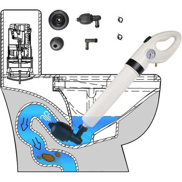 Powerful Air Drain Blaster Plunger for Toilet, Sink, and Floor Drains - Image 2