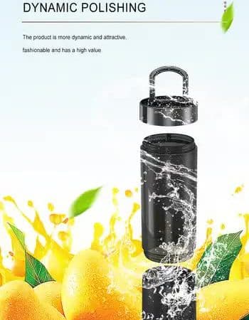 Black Portable Juicer - Magnetic Charging Fresh Juice Blender, Multifunctional Ice Crushing Fruit Mixer - Image 2