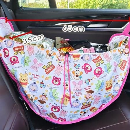 Green Car Back Seat Organizer Hammock - Portable Storage Solution - Image 2