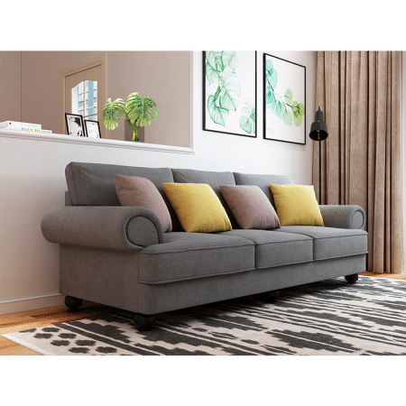 The Cloud Nine 3-Seater Sofa Slate Grey - Image 2