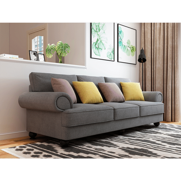The Cloud Nine 3-Seater Sofa Slate Grey - Image 2