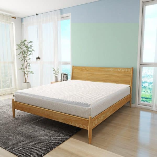 6cm Memory Foam Mattress Topper with Bamboo Cover - King - Image 2
