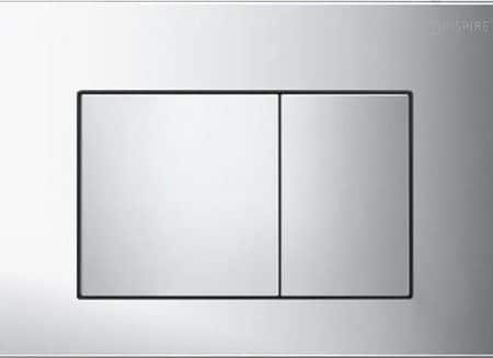 R&T Standard Cisterns Push Plates - Square Chrome