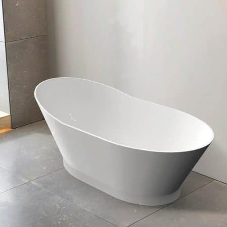 1500/1700*750/800*680mm INS OTTI London Gloss White Special Shape Curved Acrylic Freestanding Bathtub