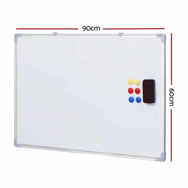 Magnetic Whiteboard 60x90cm Erase Board Marker Eraser Tray Home Office School - Image 2