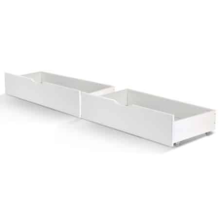 Artiss 2x Bed Frame Storage Drawers Trundle White