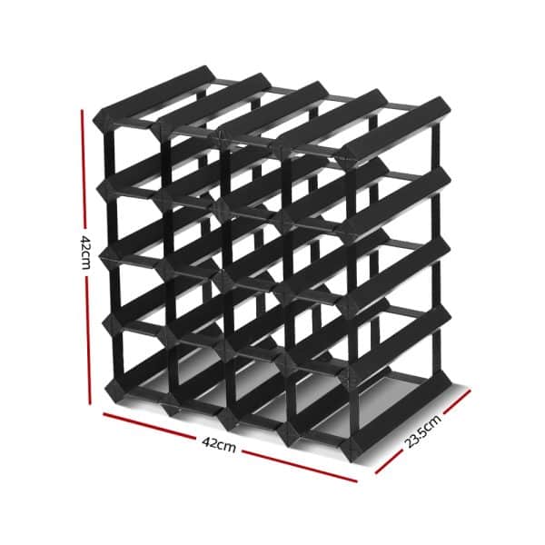 Artiss Wine Rack 20 Bottle Black - Image 2